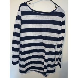 Old Navy Linen Boat Neck 3/4 length Tee NWT